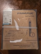 Rawlplug 63mm x 2.8mm Ring Nails 3300 Pack with 3 Fuel Cells for Nail Gun