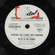 DENNIS MORGAN LUCILLE NORMAN Painting Sunshine / Birth Blues CAPITOL DDN-291 VG