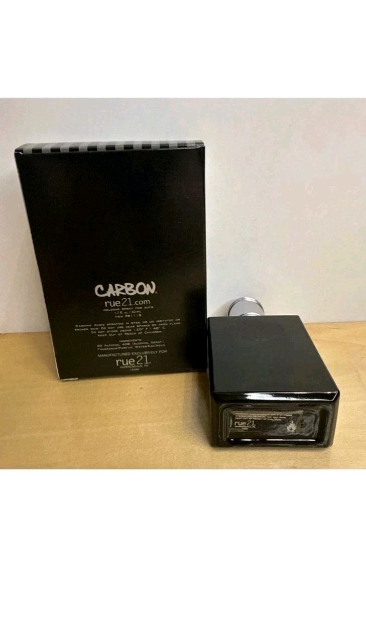 Rue21 Carbon CJ Black Cologne Spray For Men 1.7 Ounce New In Box
