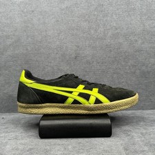 Onitsuka Tiger Tokuten Black Neon Yellow Suede Sneakers D3Q1L Mens 10 Y2k