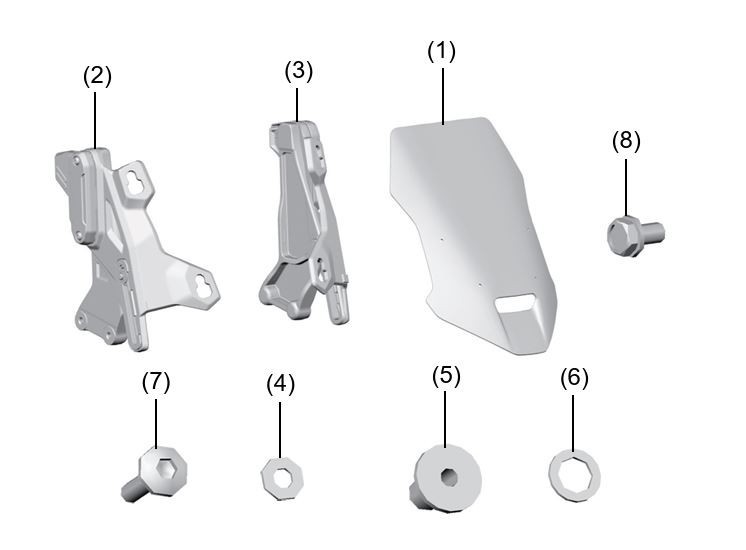 NEW OEM Honda 2025 2026 NC750X Adjustable Windscreen 08R74-MKW-D70