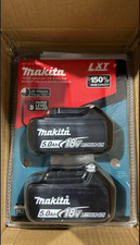 2 Pack Makita BL1850B-2 18V LXT Lithium Ion 5.0Ah Battery