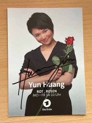 Yun Huang - Rote Rosen - Autogrammkarte original signiert - #42802