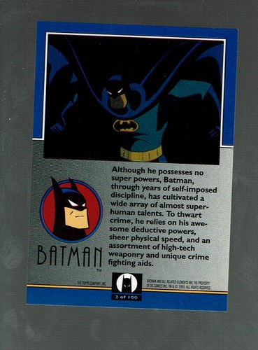 1993. Topps. DC Comics. Animated. Batman. #2. NM - 第 2/2 張圖片