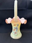 Fenton Burmese Bluebird Hand Painted Basket Designed By J.K.Spindler 1409/2950