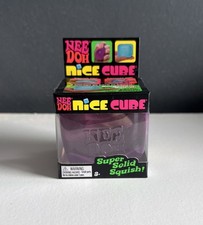 Nee Doh Nice Cubes Ice Cube Toy Fidget Super Solid Squish Purple