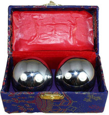 2Pcs Baoding Balls Chinese Health Exercise Stress Balls with Box Meditation Mass