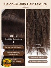 YILITE Pink Tape in Hair Extensions Remy Human Hair 20pcs 40g Tape Hair 16 in...