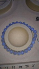 Blue Lace Agate Bracelet 8mm Stretch Wellness Calm Stress Relief Jewelry