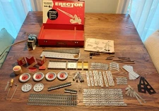 1950's Gilbert Erector Set No 6 1/2 Electric w/Manual, Many Pieces