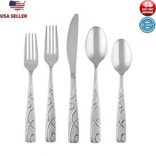 45-Piece Stainless Steel Flatware Set Service 8 Hostess Utensils Kitchen Dining