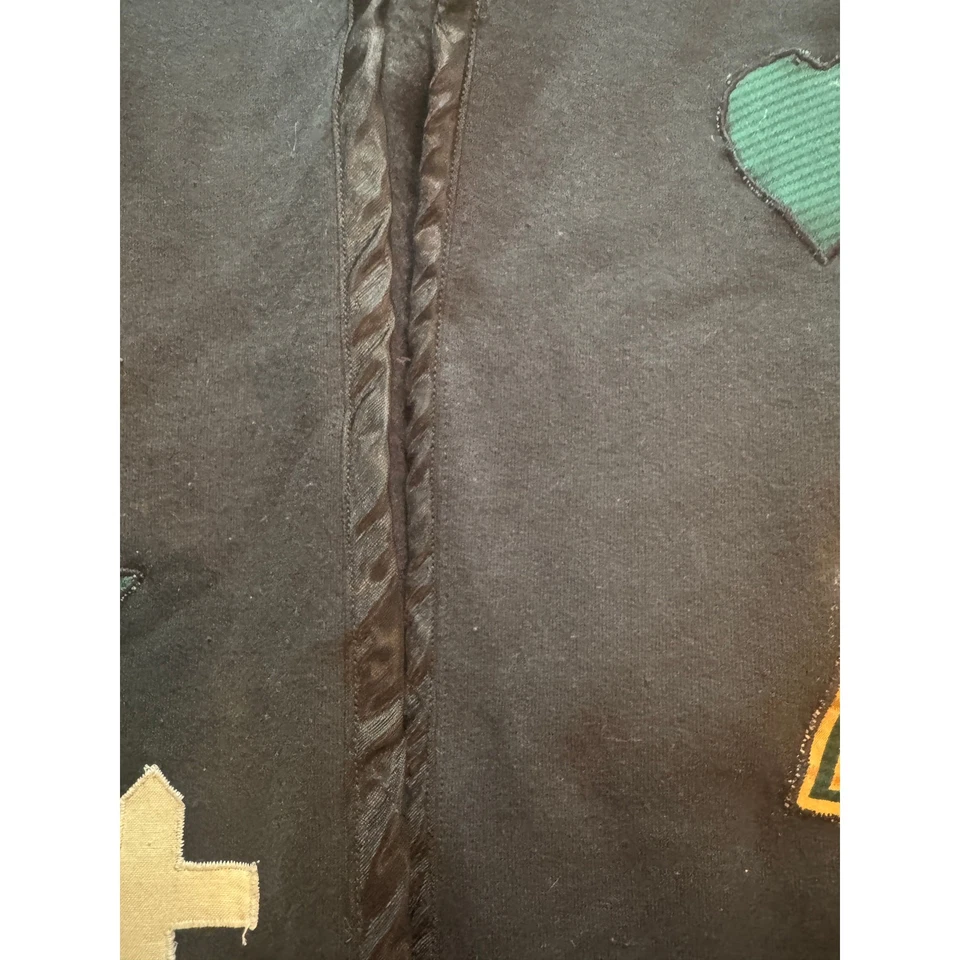 Chaqueta sudadera americana vintage hecha a mano con apliques, talla XL Foto 4 de 4