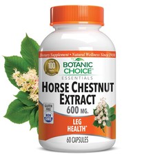 Botanic Choice Horse Chestnut Extract 600 Mg. Leg Health Herbal Supplement, 60