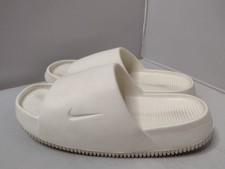 Nike Calm Unisex Slides Sandals W9 M8 White Comfort Shower Rubber A19