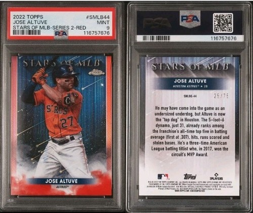 2022 Topps Series 2 Jose Altuve STARS OF MLB Red /75 #SMLB-44 PSA 9