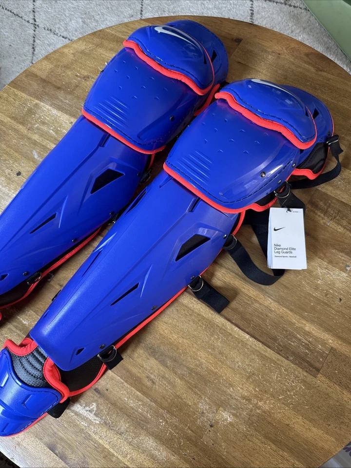 Nike Diamond Elite Catchers Leg Guards Baseball Blue FJ7773-405 Size 17" NE - Image 2 of 3