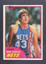 1981-82 Topps Mike Gminski Rookie (RC) New Jersey Nets Basketball ? Card #78E. rookie card picture