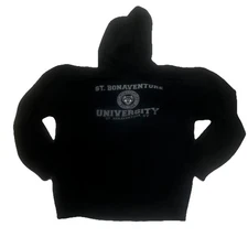 St. Bonaventure Bonnies Hoodie Sweatshirt Medium Black New Logo No Tag, See Pics