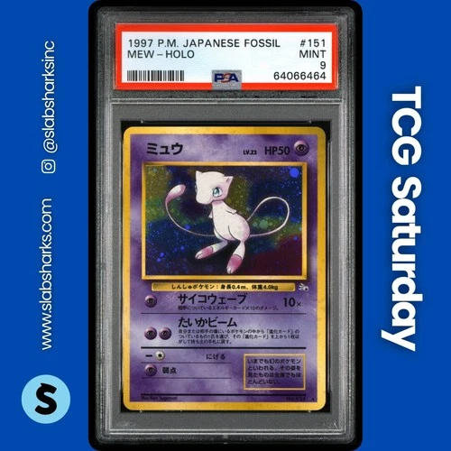 1997 POKEMON JP FOSSIL MYSTERY OF THE FOSSILS #151 MEW HOLO RARE PSA 9