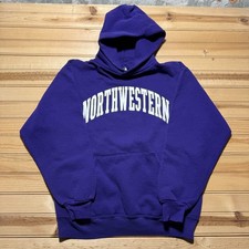 Vintage 90s Northwestern University Streetwear College Pullover Hoodie - Medium