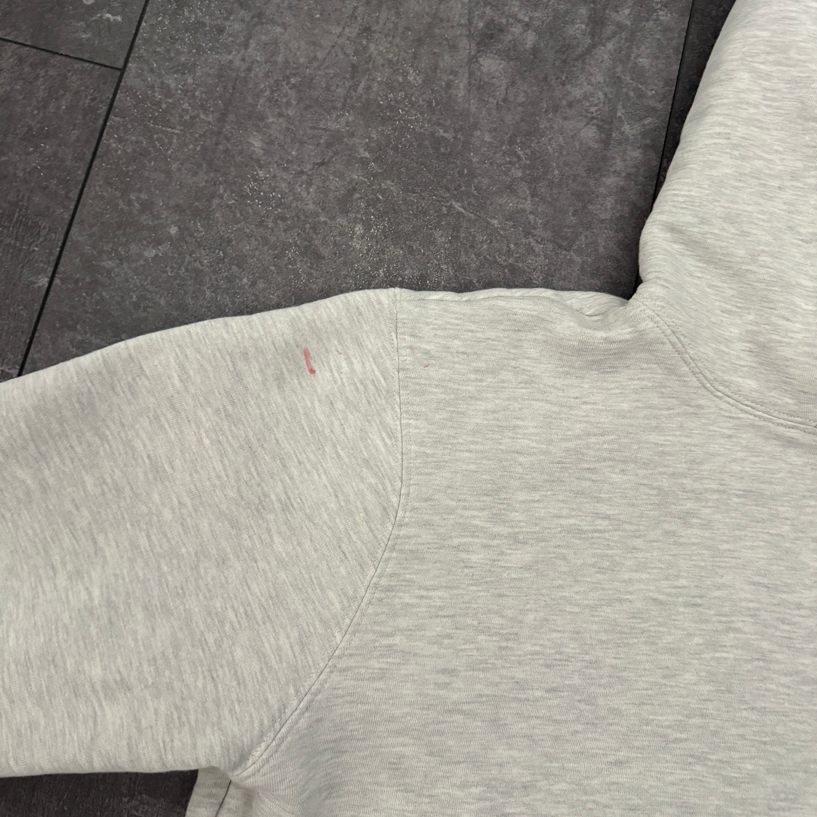 Fear of God Essentials Hoodie Heather Oatmeal Grey XS Small Logo Pullover thumbnail 8