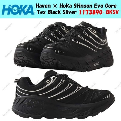 Haven × Hoka Stinson Evo Gore-Tex Schwarz Silber 1173890-BKSV Herren Gr.