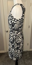 Tart Women’s Medium Sleeveless Sheath Modal Black & White Dress