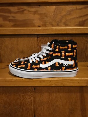Size 11 - Thrasher x Vans Skate Sk8- High Allover Thrasher Logo