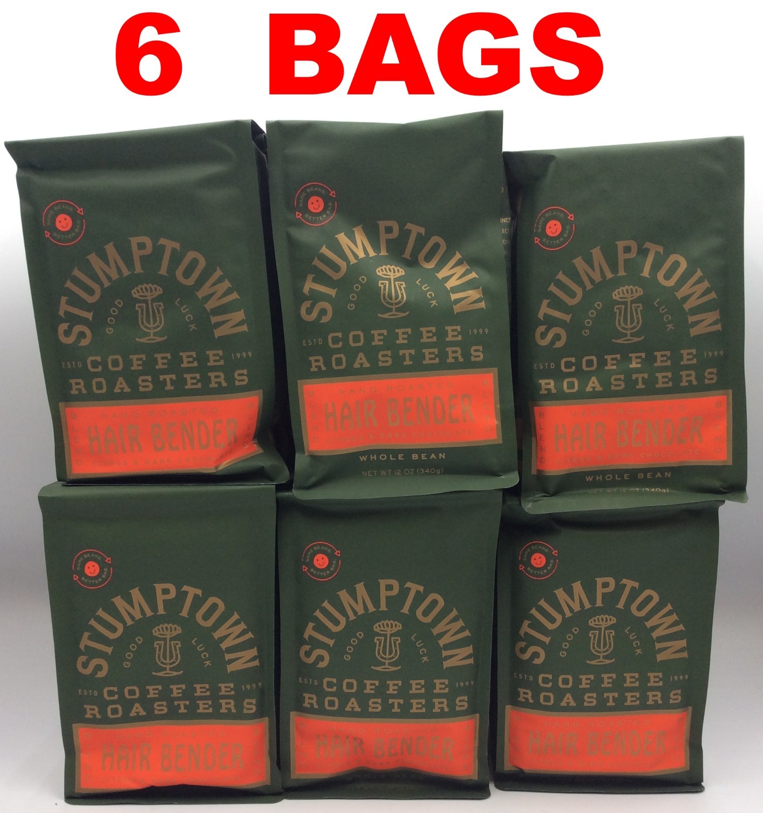 Stumptown Hair Bender Whole Bean Coffee, Citrus and Dark Chocolate,  03/2027