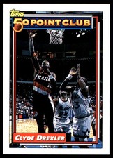 Clyde Drexler 1992-93 Topps #212 Trail Blazers NBA READ FREE SHIP AutographDen