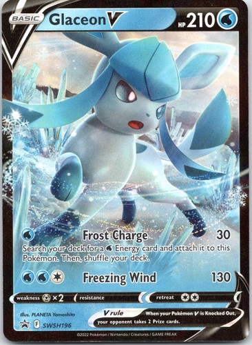 Glaceon V SWSH196 Holo Promo Sword & Shield Promo Pokemon Near Mint