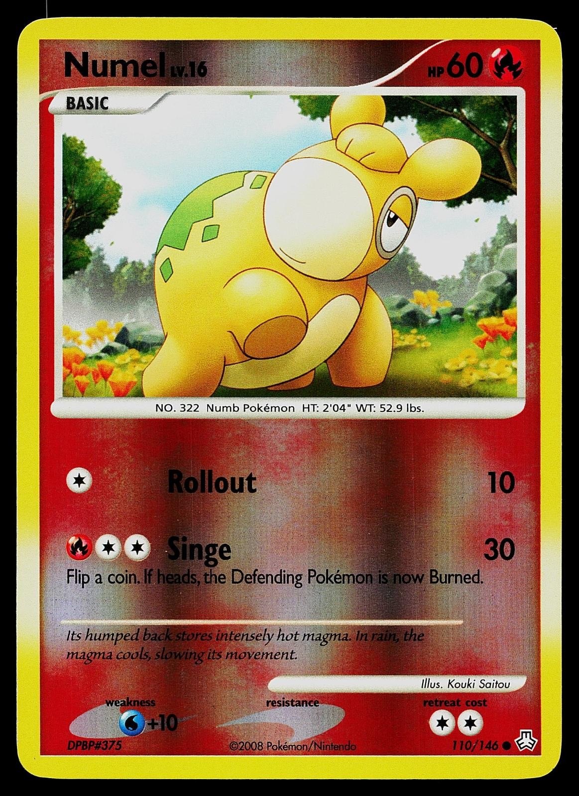 Pokemon Card - Numel Legends Awakened 110/146 Reverse Holo Common