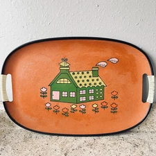 Mid Century Modern Fiberboard 60’s House Floral