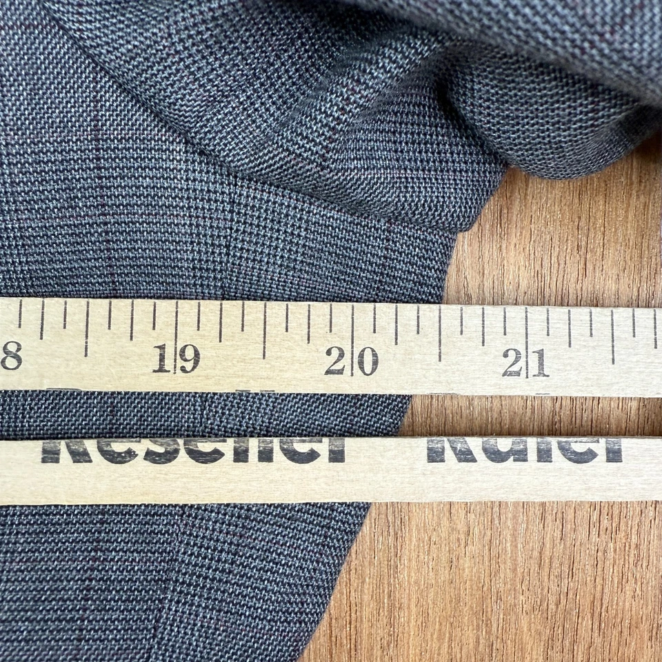 Banana Republic Suit Mens 40R Gray Glen Check 2 Button Sport Fabric Standard Fit - Image 3 of 4