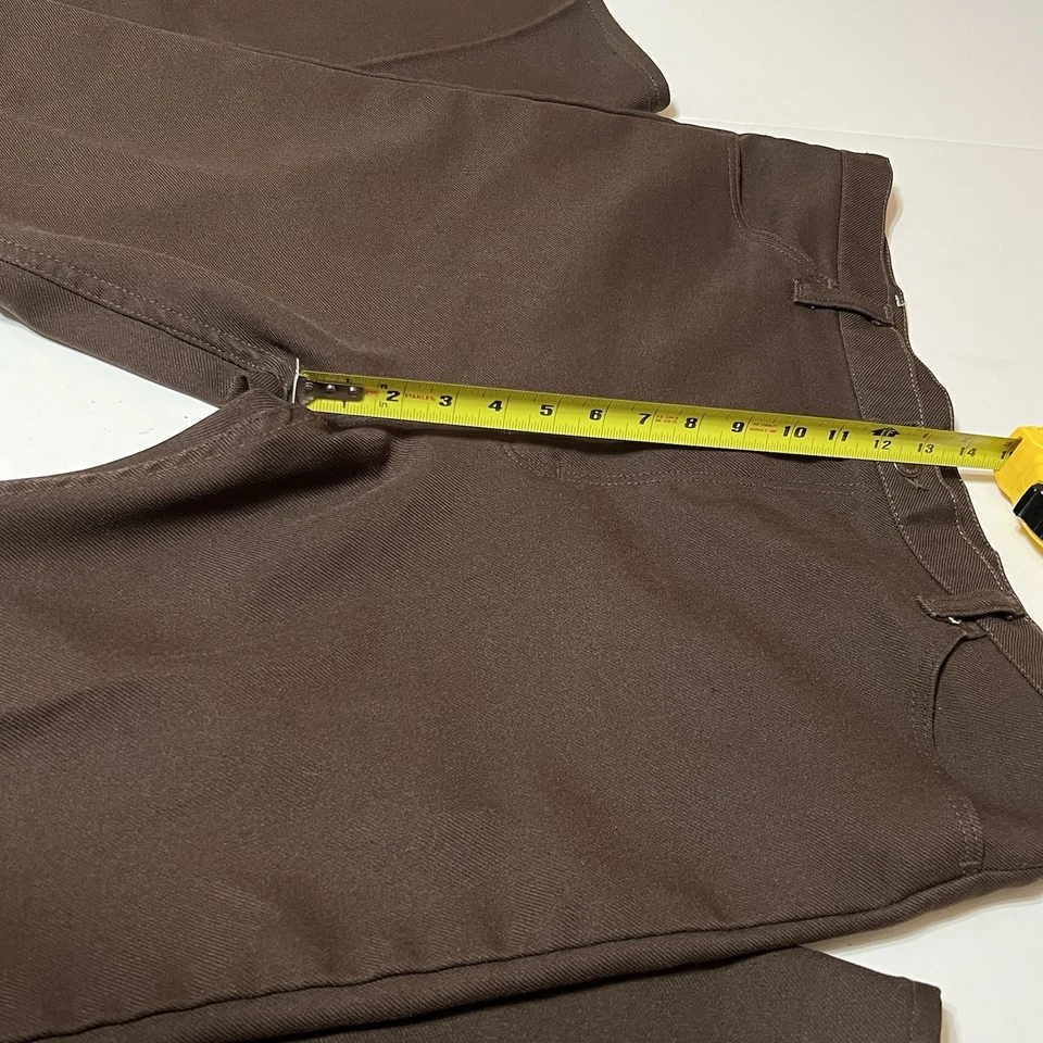 Vtg Wrangler Wrancher 82BN Men's Tag 40x29 Measure 39x29 Polyester Pants Brown - Image 4 of 4