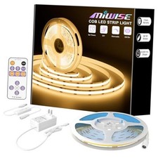 COB LED Strip,LED Strip Light Warm White 20ft Dimmable Super Bright 6.1m 2700K