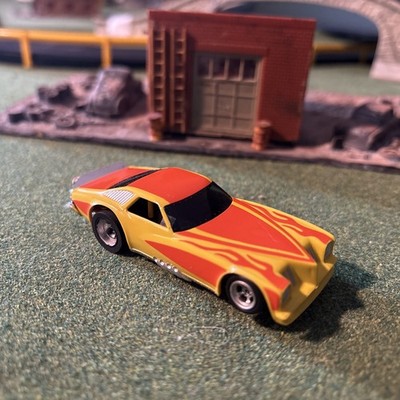 Afx 4gear Grand Am funny car, yellow, orange, running chassis 