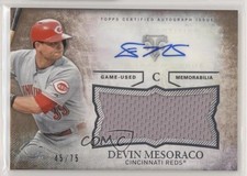 2015 Triple Threads Unity Jumbo Relics Sepia 45/75 Devin Mesoraco Auto 00q8