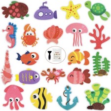 Non Slip Bathtub Stickers, 20pcs Submarine Sea Creature Adhesive Corlorful