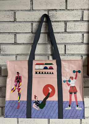 Blue Q Shoulder Tote with Heavy Duty Zipper & Outer Pocket 95% Recycled Material