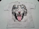 The Mountain T-Shirt Adult Xl Gray Tie Dye White Tiger Siberian Graphic Cotton