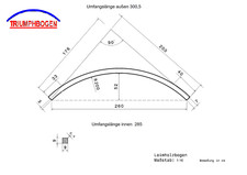 9x9  Douglasie Radius nach Wahl Rundbogen Holzbogen Carport Leimbinder 3 Meter