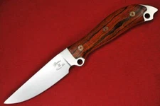 Busse Custom Anorexic Meaner Street .143" Satin INFI, Two-Tone Curly Oak Handle