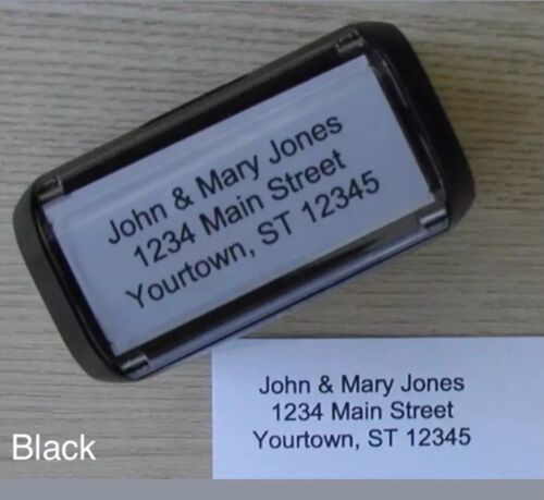 Personalized Custom 4 LINE RETURN ADDRESS Self Inking Rubber Stamp - Picture 1 of 6