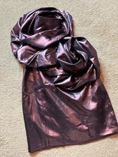 NWT Zara Metallic Rosette Avant Garde Corset Mauve Cocktail Prom Mini Dress XS