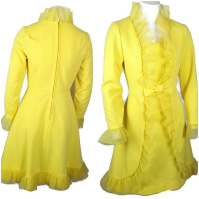 yellow 60s dress