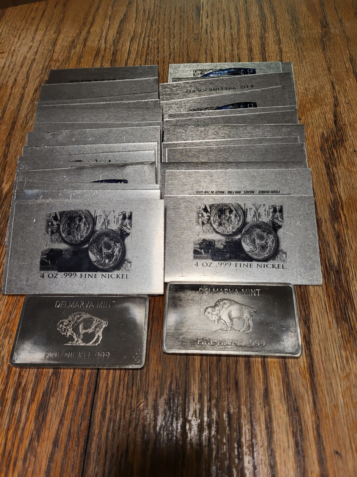 NICKEL BULLION BARS .999 FINE NICKEL, 34 4oz bars, 2 5oz bars