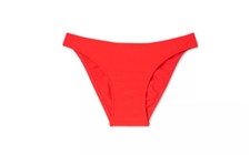 Womens Xhilaration Cheeky Bikini Bottom Red Size Large 8-10
