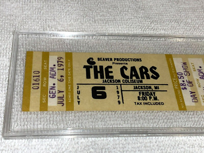 THE CARS 1979 VINTAGE UNUSED CONCERT GIG TICKET RIC OCASEK BENJAMIN ORR USA DOS