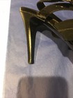 BCBGIRLS  LINY BLACK PATENT LEATHER & ELASTIC STRAPPY STILETTO HEELS SANDALS 9.5 — photo 5